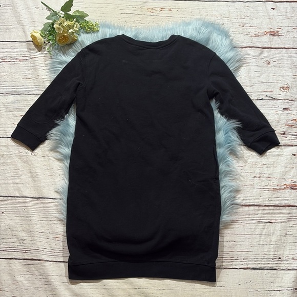 ATM Anthony Thomas Melillo Black Quarter Sleeve Mini Sweater Dress sz M - Picture 10 of 11